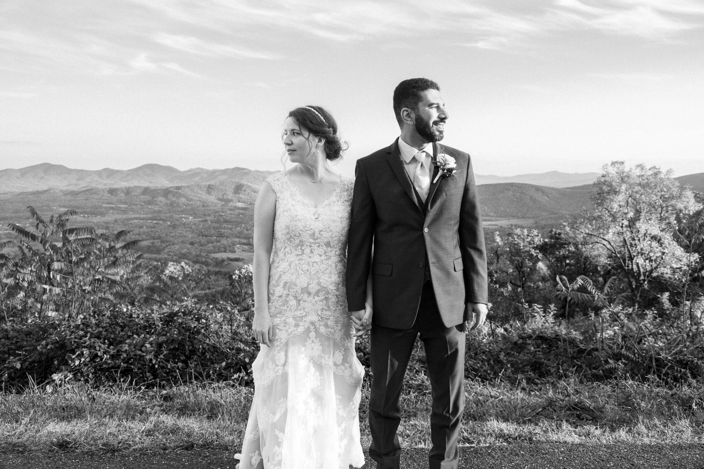 Virginia elopement couple in the mountains